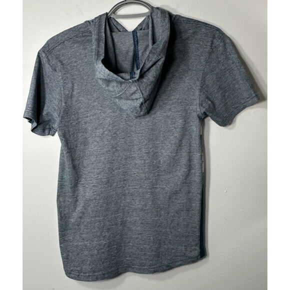 Distortion Hoodie Shirt Boys Sz 10/12 Striped Colorblock Chest Pocket - Picture 5 of 14